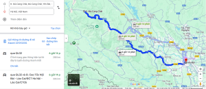 maps from Ha Noi to Mu Cang Chai